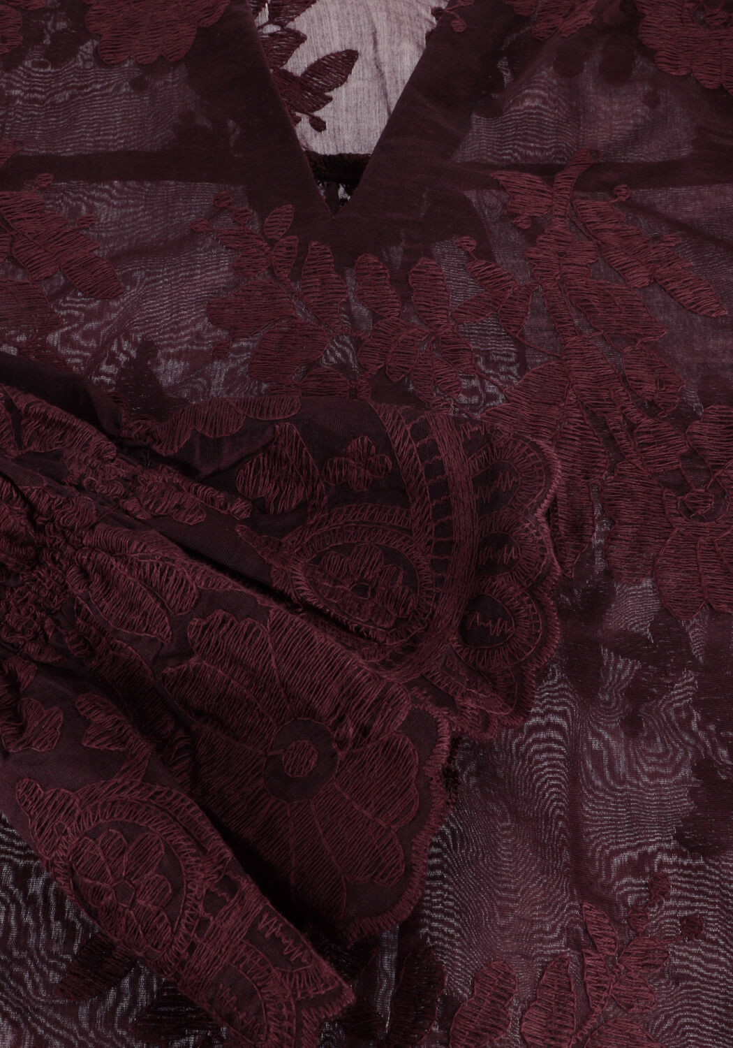 Bordeaux NEO NOIR Blouses AMARA BIG EMBROIDERY BLOUSE - large