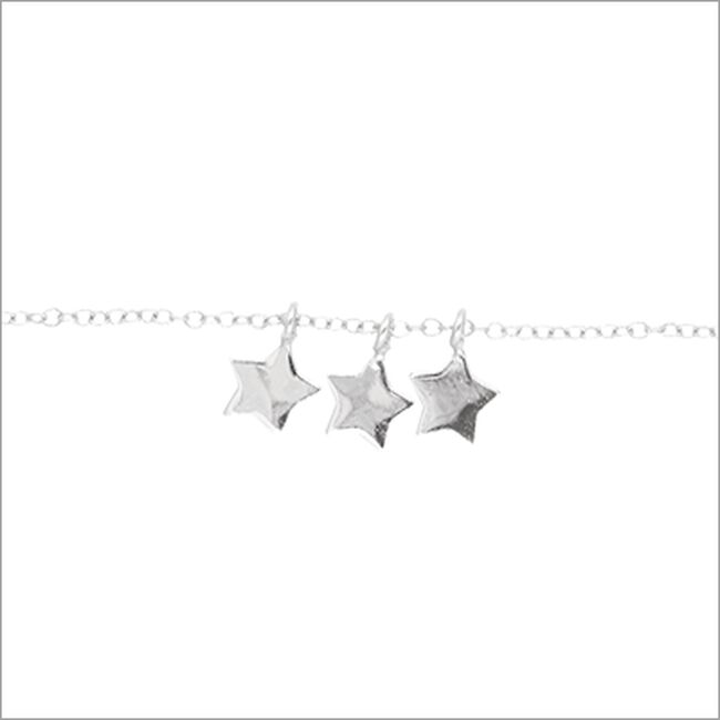 Zilveren ALLTHELUCKINTHEWORLD Armband FORTUNE BRACELET THREE STARS - large