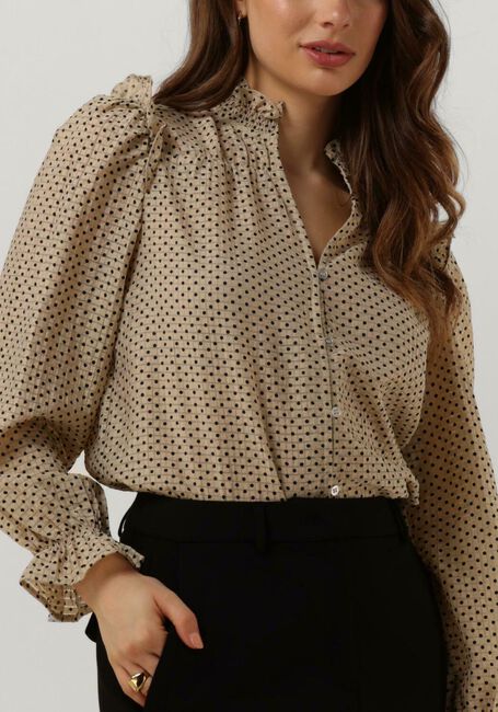 Beige CO'COUTURE Blouses CHESS DOTT SHIRT - large