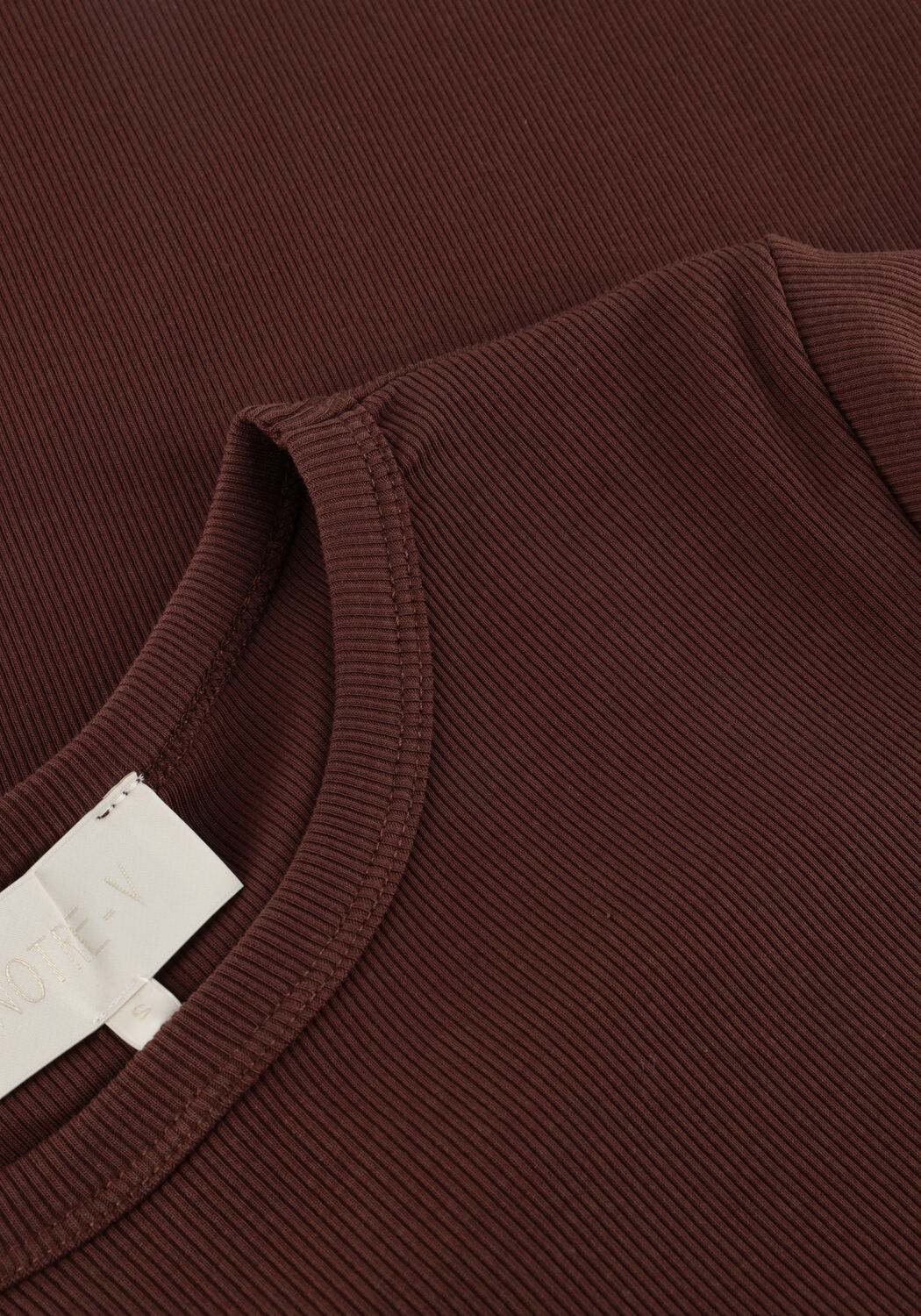 Bruine NOTRE-V Tops & T-shirts NV-EELKE ROUND NECK - large