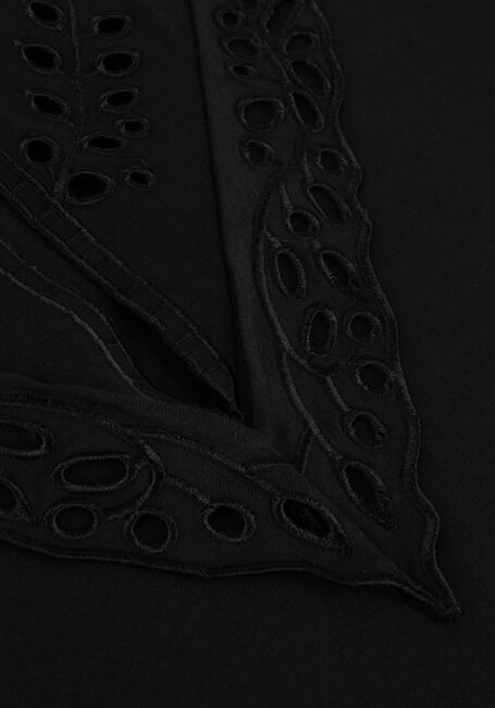 Zwarte SUMMUM Top JERSEY TOP 3/4 SLEEVE JERSEY AND EMBROIDERY MIC Zwarte SUMMUM Top JERSEY TOP 3/4 SLEEVE JERSEY AND EMBROIDERY MIC - large