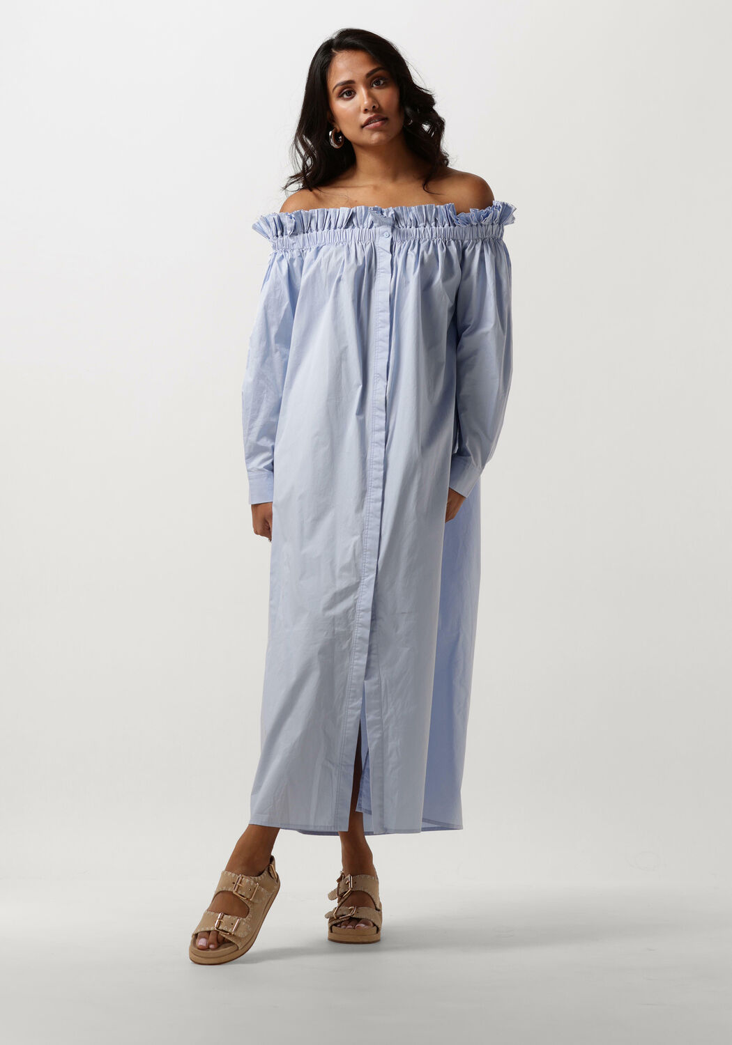 Copenhagen Muse Lichtblauwe Midi Jurk voor elke gelegenheid Blue Dames