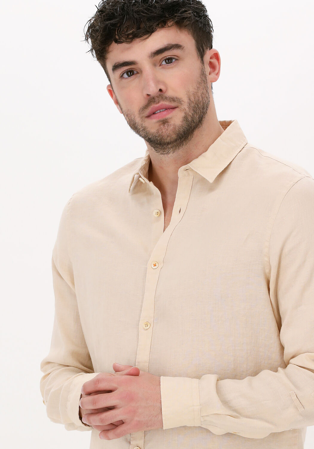 Slim fit linnen hotsell overhemd