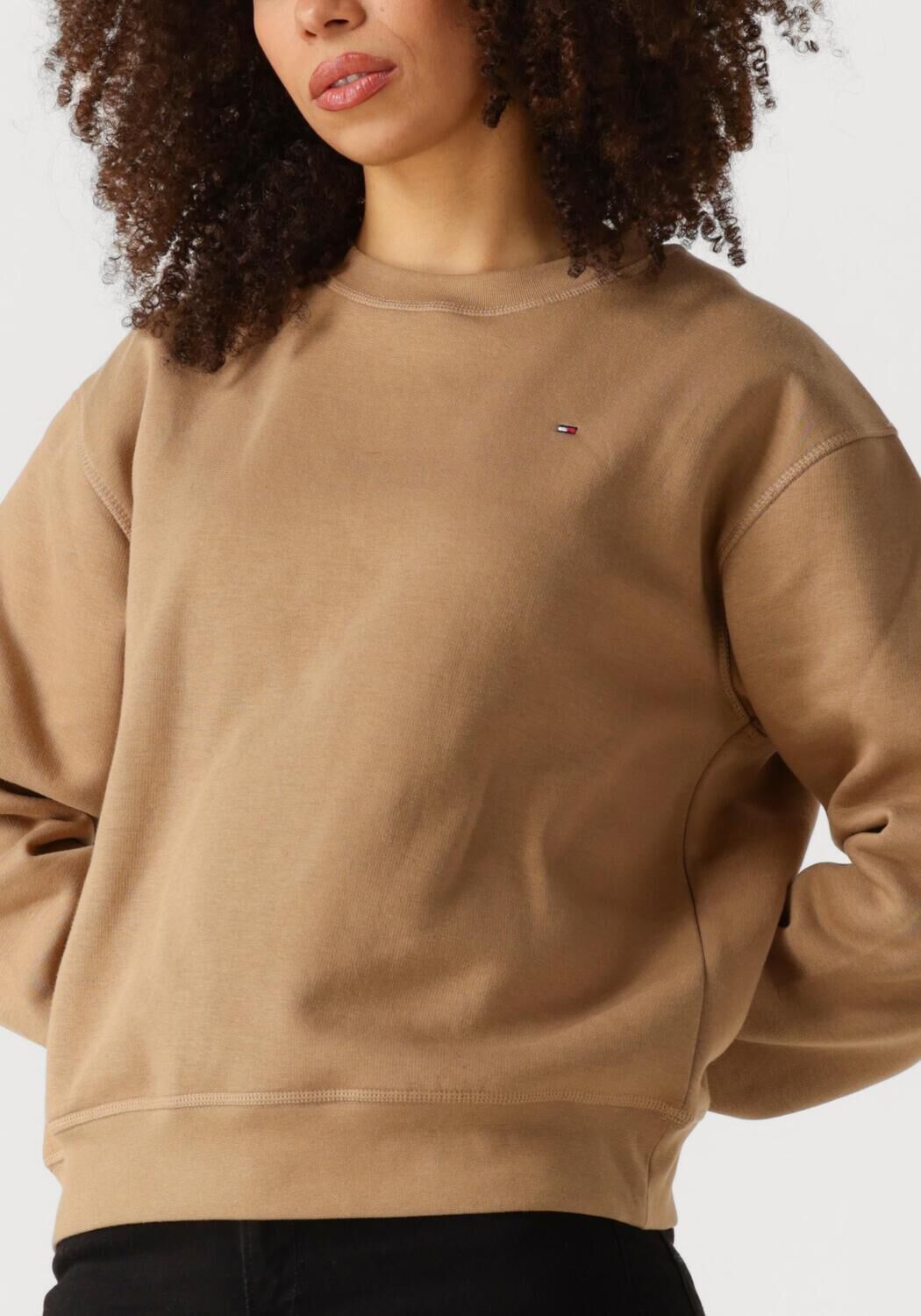 TOMMY HILFIGER Dames Truien & Vesten Reg Flag On Chest Swtshrt Bruin