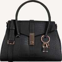 Zwarte GUESS Handtas ASHER FLAP SATCHEL - medium