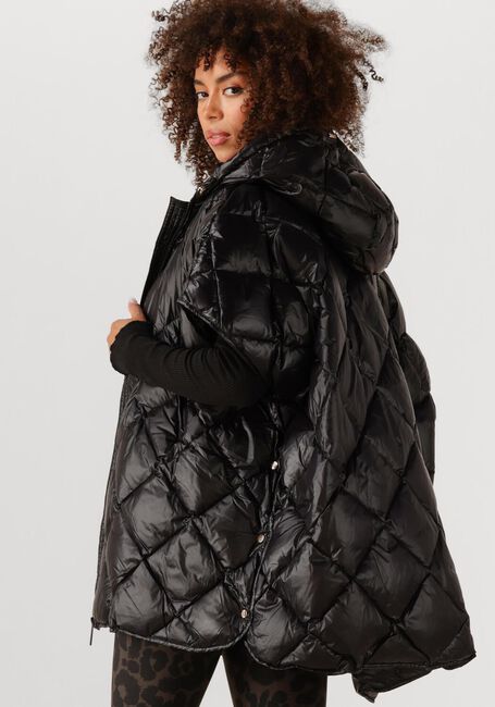 Zwarte DEBLON SPORTS Gewatteerde jas CARICE CAPE - large