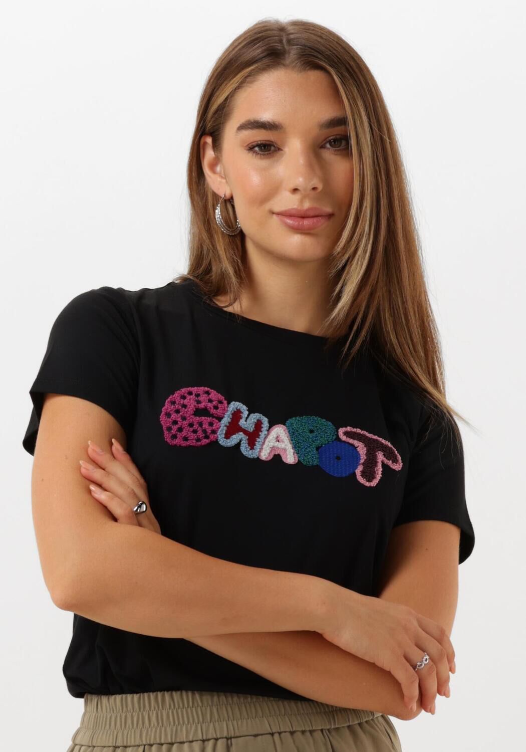 FABIENNE CHAPOT Dames Tops & T-shirts Terry T-shirt Zwart
