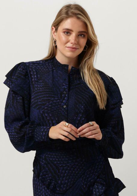 Donkerblauwe ALIX THE LABEL Blouses GRAPHIC RAFFLE BLOUSE - large