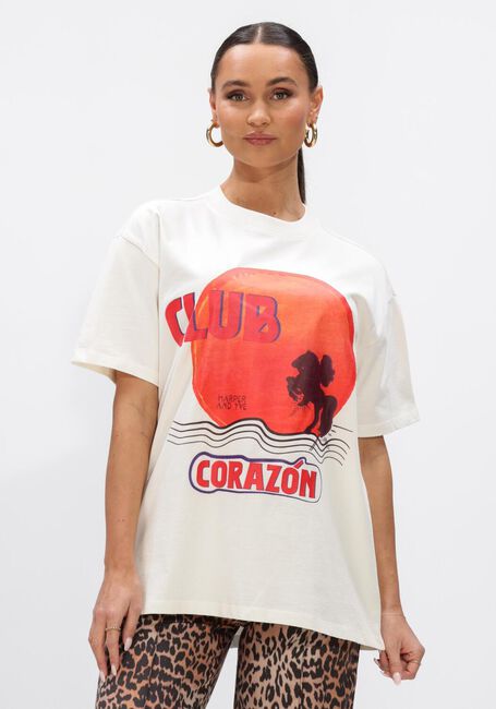 Ecru HARPER & YVE T-shirt CLUBCORAZON-SS - large