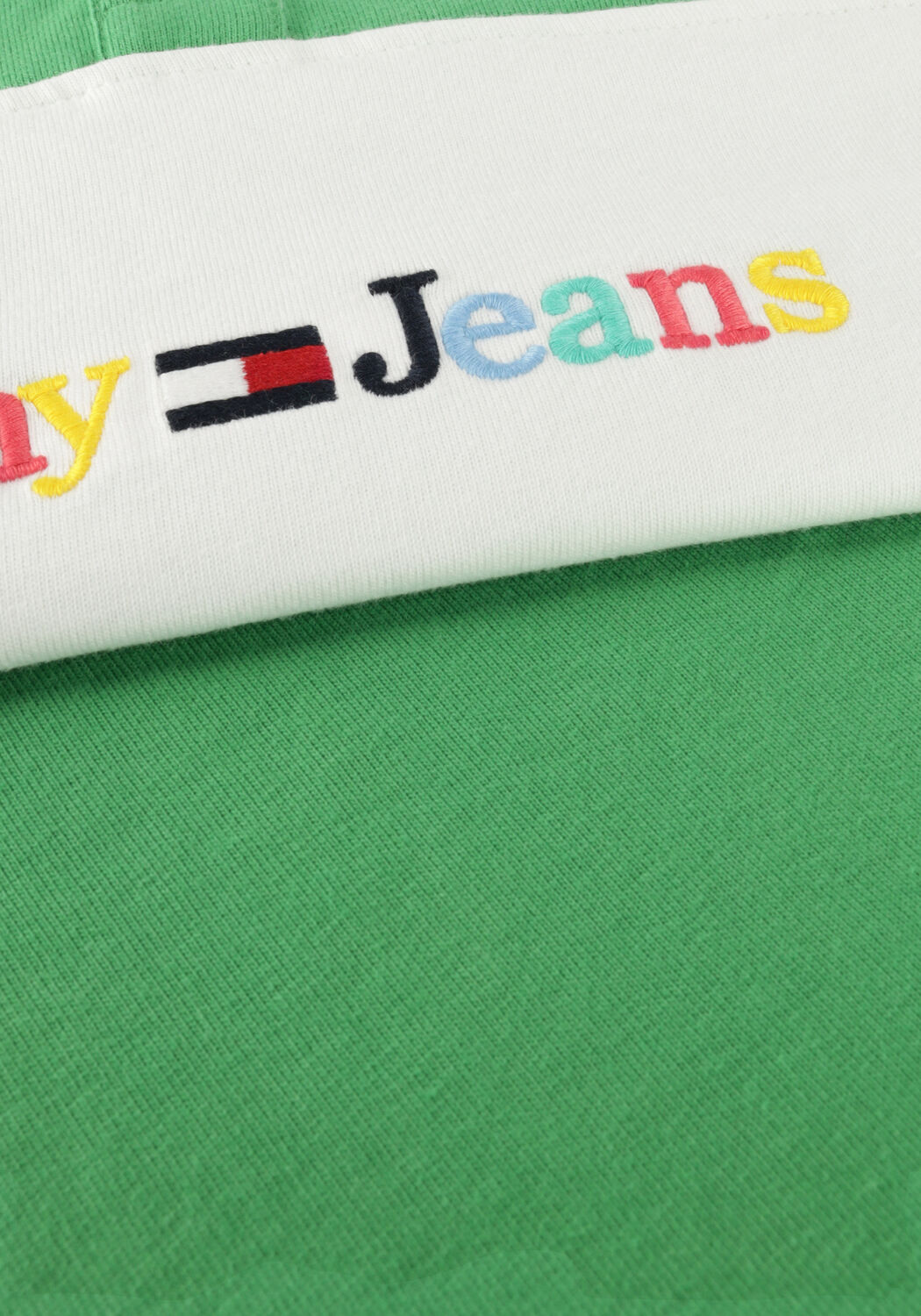 Groene TOMMY JEANS Sweater TJW OLOR SERIF LINEAR RUGBY - large