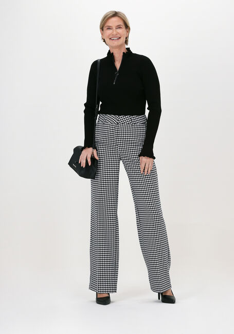 Zwarte CO'COUTURE Trui BADU FRILL ZIPP KNIT - large