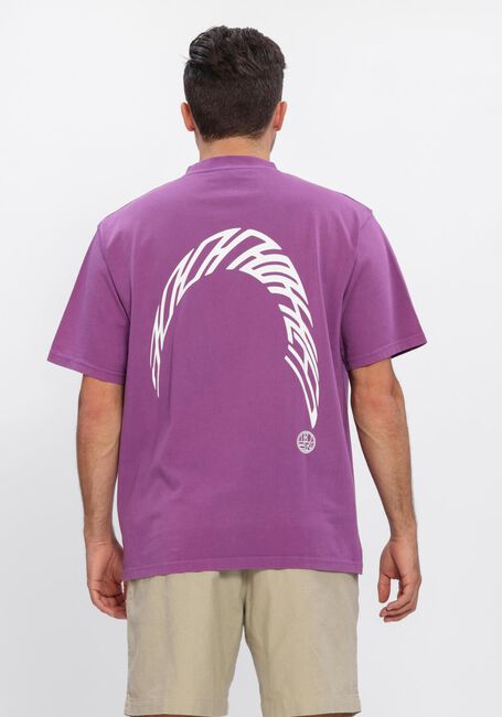Paarse WOODBIRD T-shirt WBBAINE WARP ACID TEE - large