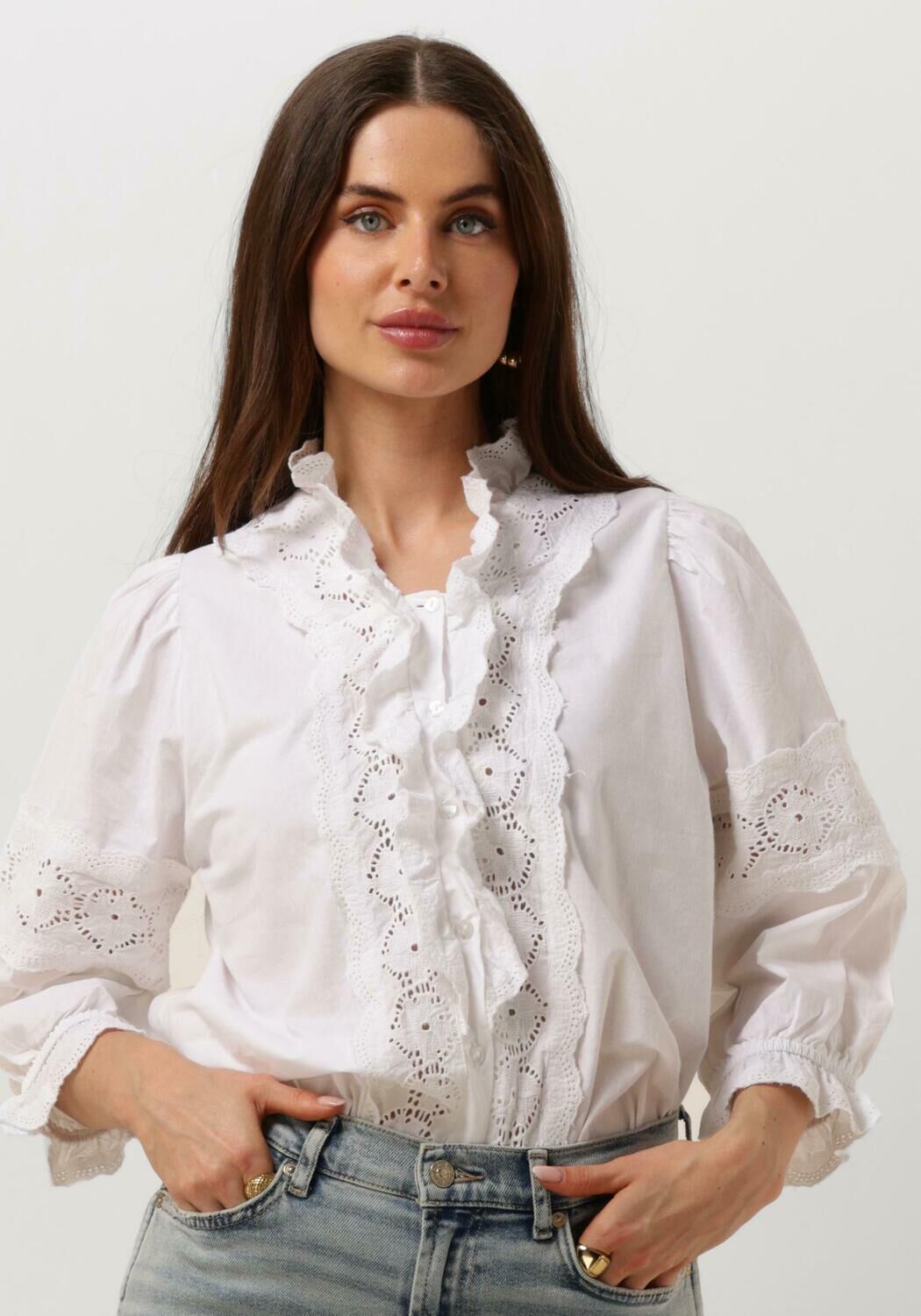 LOLLYS LAUNDRY Dames Blouses Paviall Shirt Ls Wit