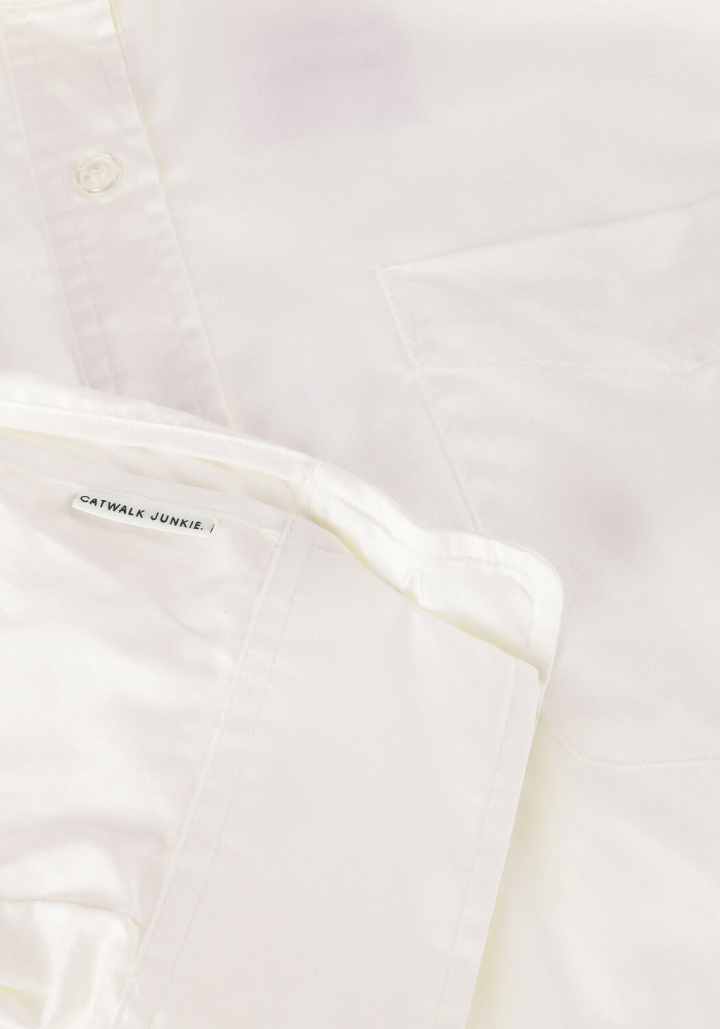 Witte CATWALK JUNKIE Blouses CROPPED BUTTON UP BLOUSE - large