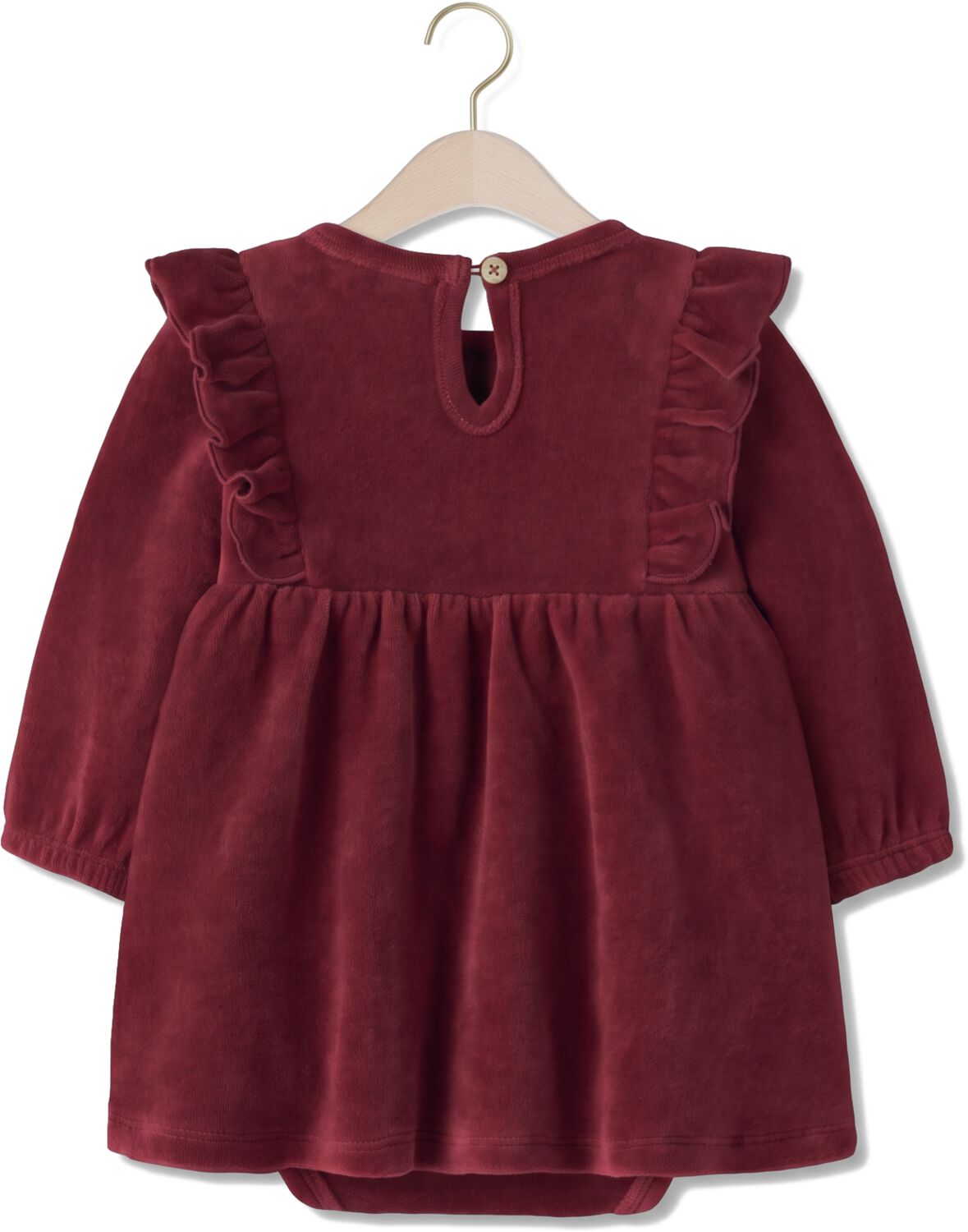 LIL' ATELIER Baby Jurken Nbfsaga Sag Ls Body Dress Lil Bordeaux