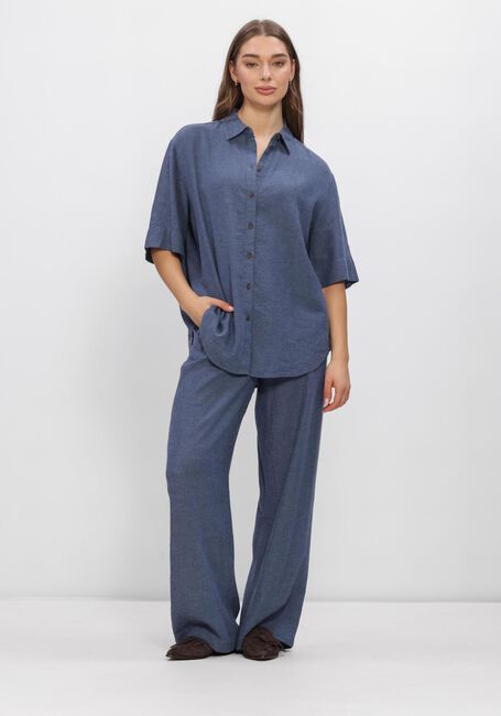 Blauwe MSCH COPENHAGEN Blouses MSCHVIANA GINIA 3/4 SHIRT - large