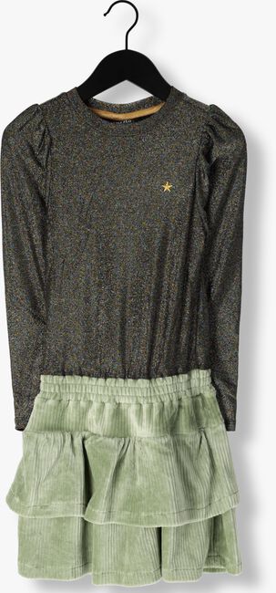 Groene LIKE FLO Mini jurk RIB VELOURS DRESS - large