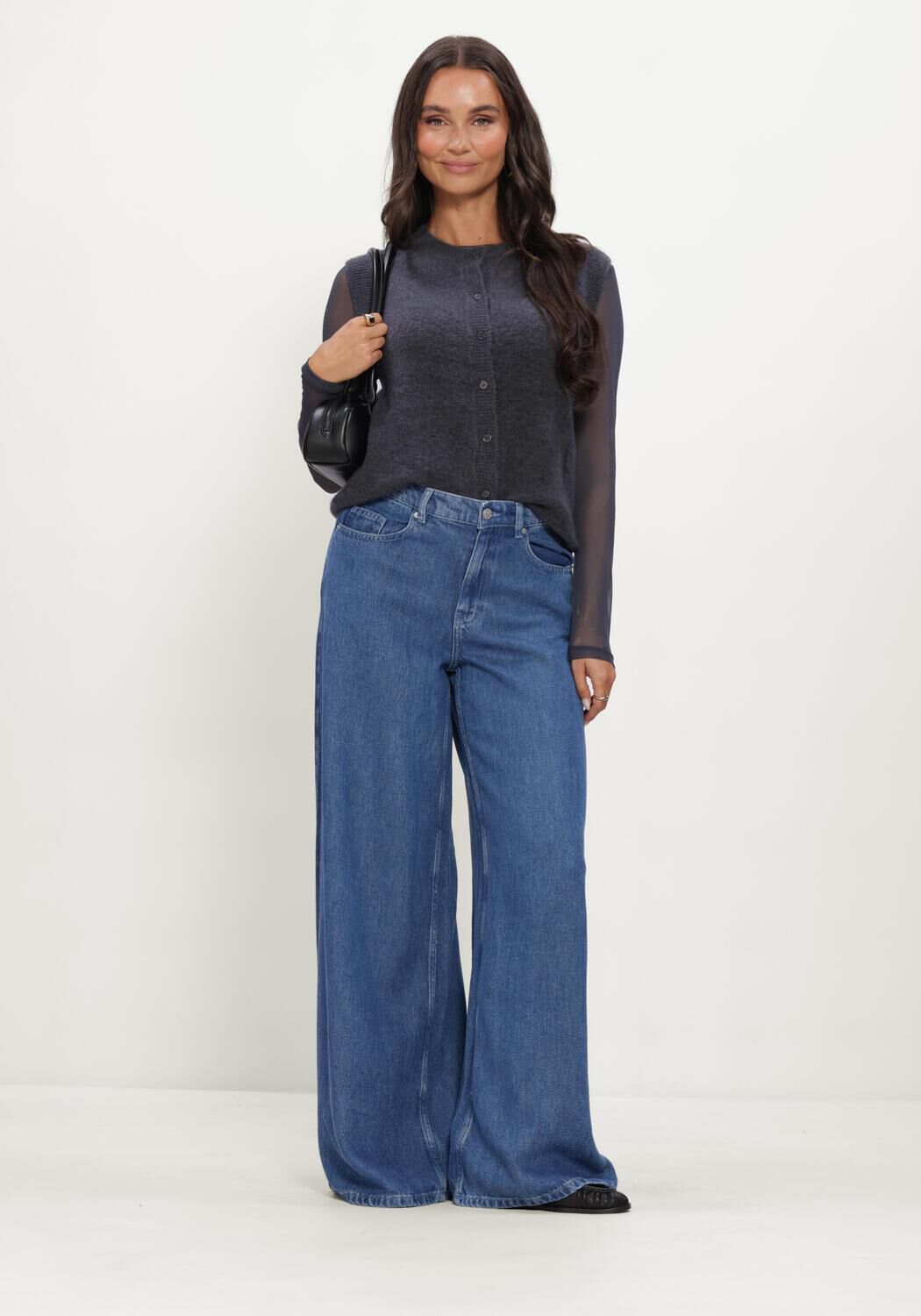 MSCH COPENHAGEN Dames Jeans Mschago Rue Wide Pants Blauw