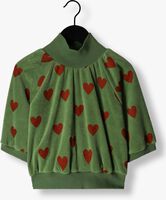Groene CARLIJNQ Sweater HEARTS - GIRLS SWEATER TURTLENECK - medium