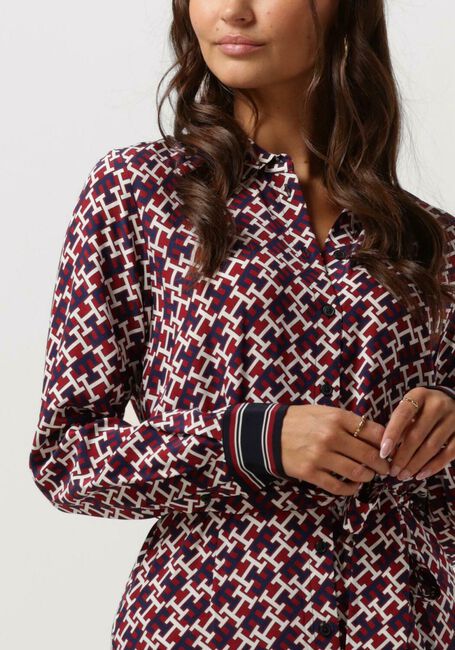 Rode TOMMY HILFIGER Midi jurk VIS MONOGRAM MIDI SHIRT DRESS LS - large