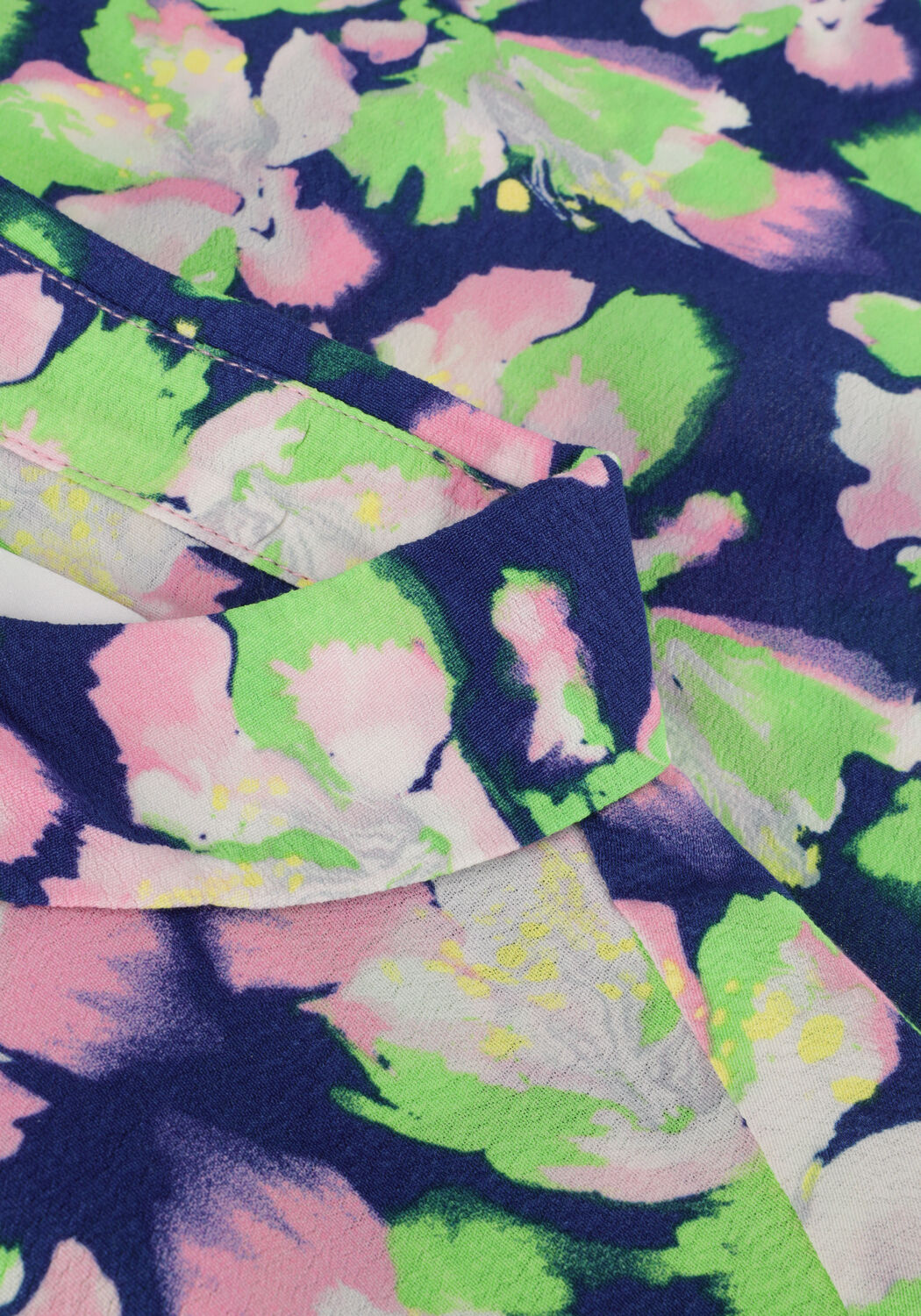 Blauwe POM AMSTERDAM Blouses MILA LILIES BLUE BLOUSE - large