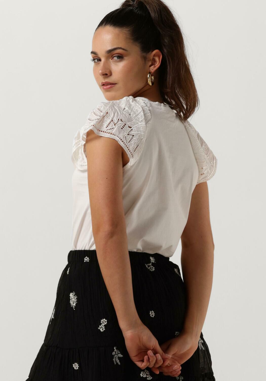 OBJECT Dames Tops & T-shirts Objjarry Re Ss Top Wit