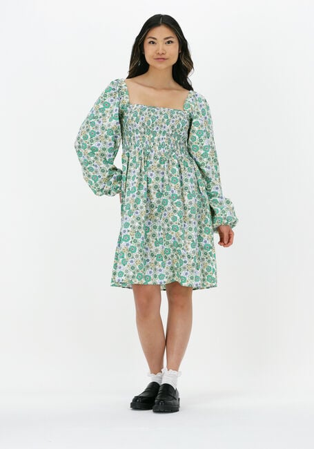 Groene ENVII Mini jurk ENLORI LS DRESS AOP 6731 - large