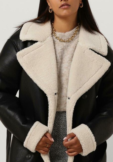 Zwarte FREEBIRD Faux fur jas WV-PU-FAKE-FUR-PES-23-2 - large