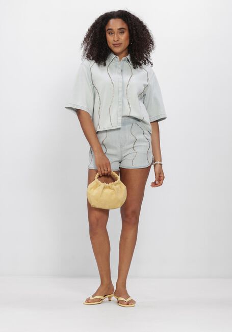 Blauwe DANTE6 Shorts NERIDA EMBELLISHED DENIM SHORTS - large