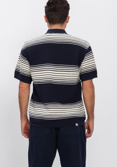 Donkerblauwe ANERKJENDT Polo AKSEB STRIPE POLO SS KNIT - large