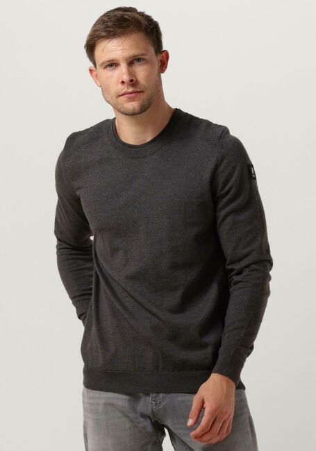Grijze VANGUARD Trui CREWNECK COTTON SLUB - large