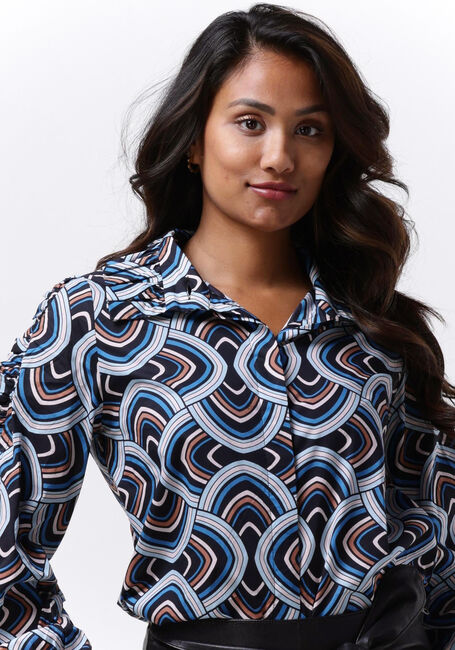Blauwe DEA KUDIBAL Blouses MIMI NS (CO) - SHIRT WITH RUFFLES - large