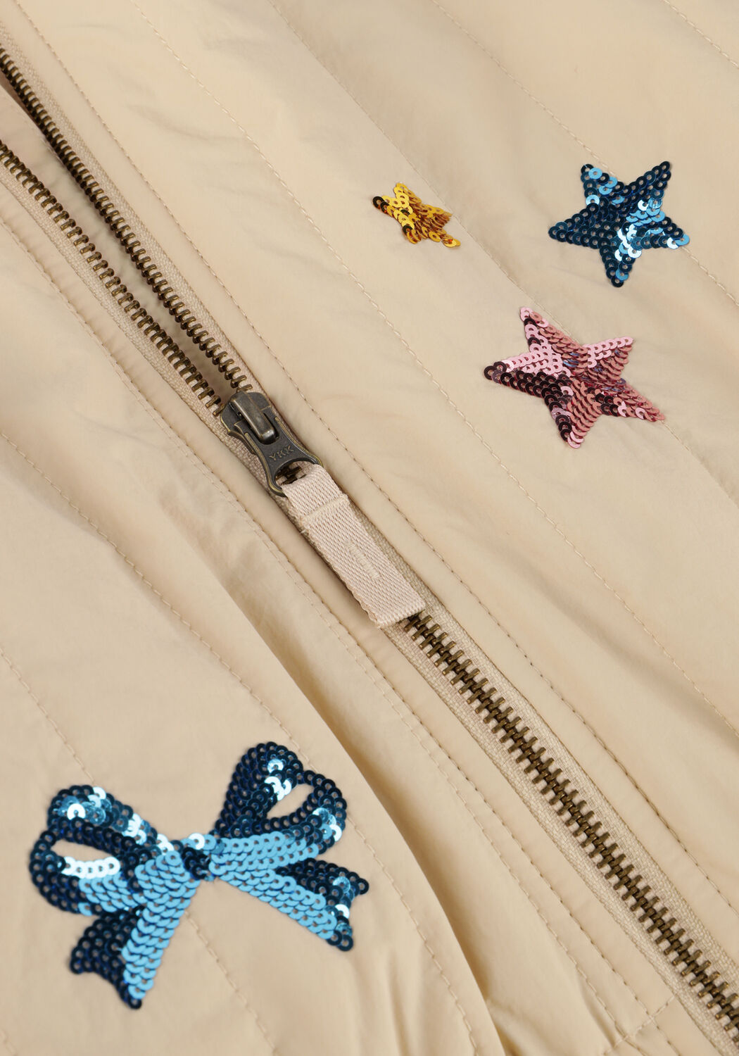 Beige KONGES SLOJD Jack JUNO SEQUI BOMBER JACKET - large