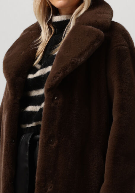 Bruine STAND STUDIO Faux fur jas CAMILLE COCOON COAT - large