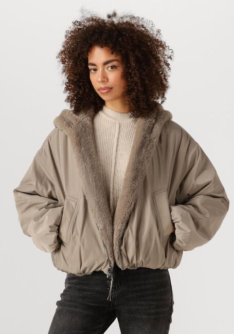 Bruine BEAUMONT Faux fur jas MAX JACKET - large