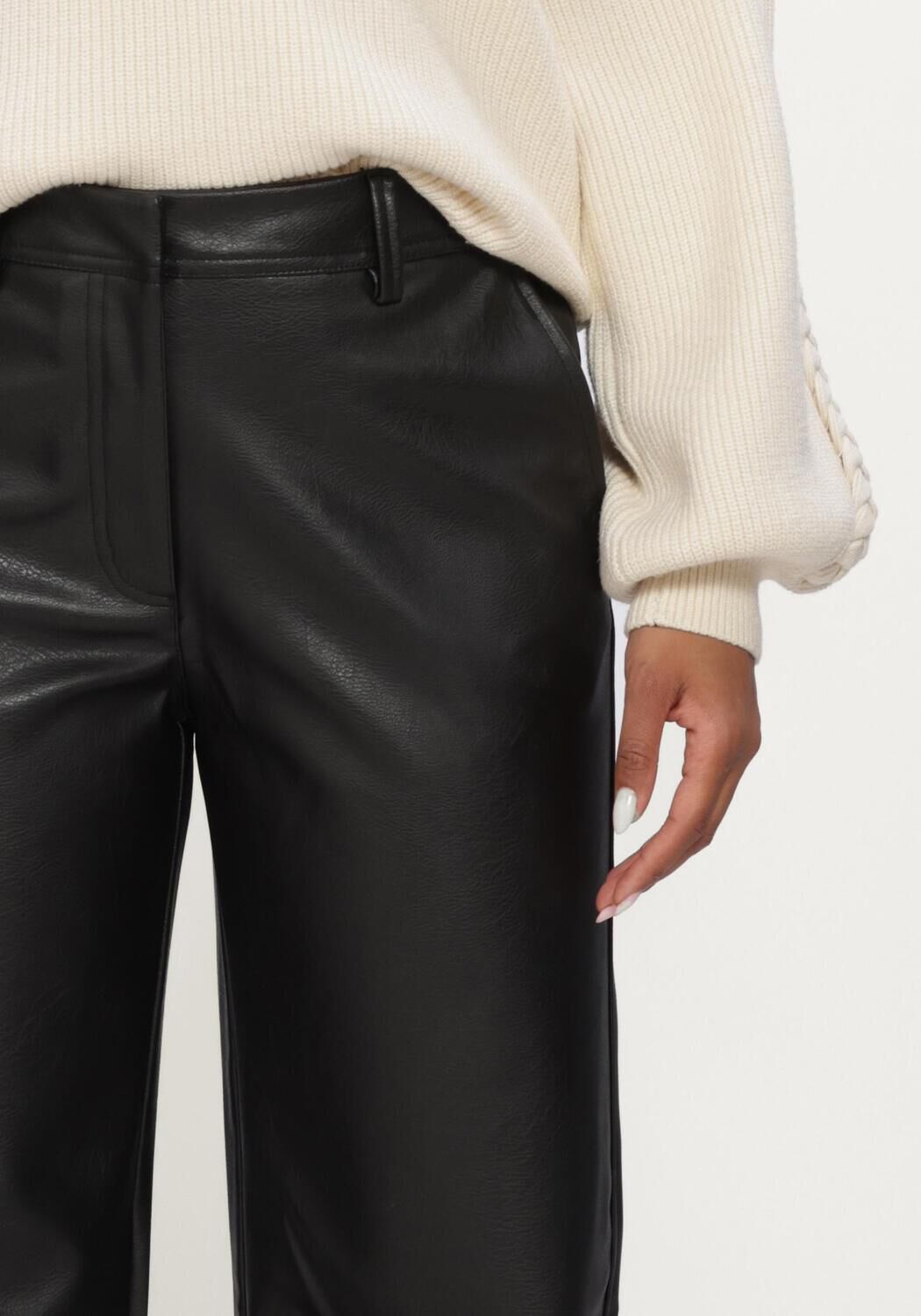 Zwarte OBJECT Wijde broek OBJLIVA MW WIDE PANTS NOOS - large