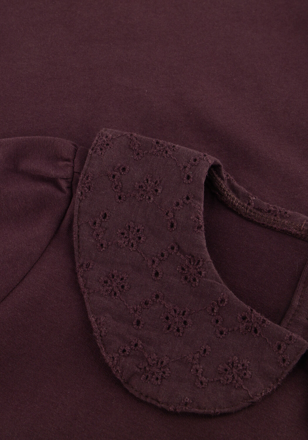 Bordeaux YOUR WISHES Top SINGLE JERSEY COLLAR LONGSLEEVE - large