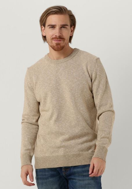 Beige SCOTCH & SODA Trui MELANGE CREWNECK PULLOVER - large