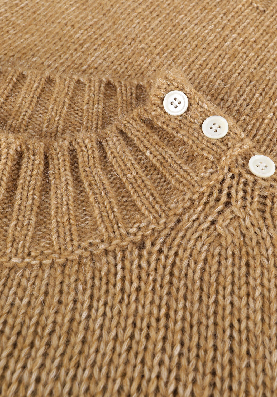 Beige VANILIA Trui SMALL BUTTON - large
