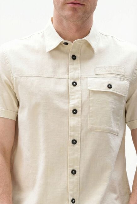Beige PME LEGEND Casual overhemd WRENCHMEN S/S COTTON SLUB CARGO - large