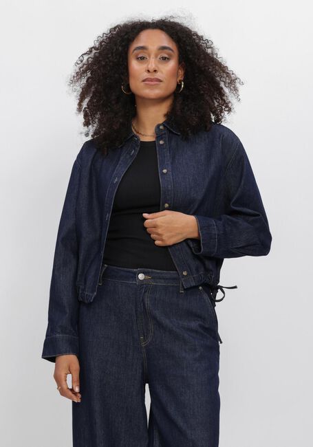 Donkerblauwe SUMMUM Blouses DENIM BLOUSE LIGHT COTTON TWIL - large
