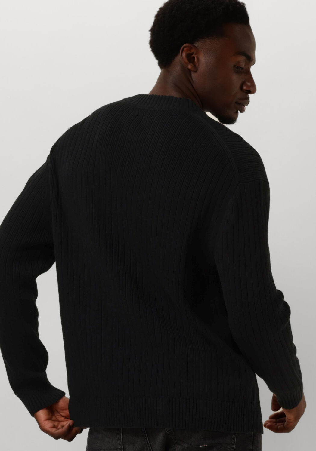 CALVIN KLEIN Heren Truien & Vesten Linear Sweater Zwart