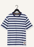 Blauwe SCOTCH & SODA T-shirt STRUCTURE STRIPED CREWNECK JERSEY T-SHIRT IN ORGANIC COTTON Blauwe SCOTCH & SODA T-shirt STRUCTURE STRIPED CREWNECK JERSEY T-SHIRT IN ORGANIC COTTON - medium