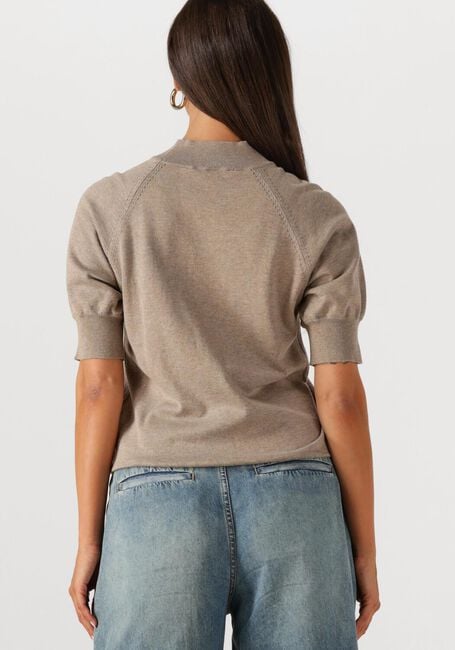 Beige SUMMUM Trui SHORT SLEEVE SWEATER SOFT VISCOSE POLYAMIDE KNIT - large
