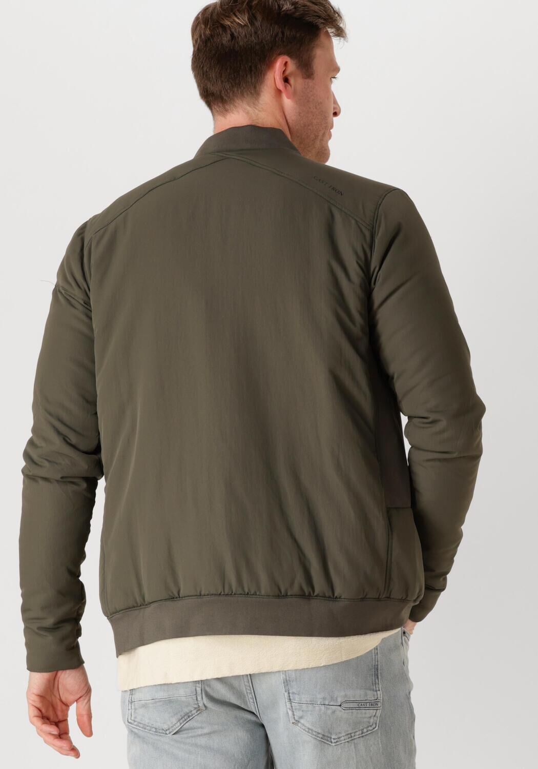 CAST IRON Heren Jassen Bomber Jacket Throttle Barker Groen