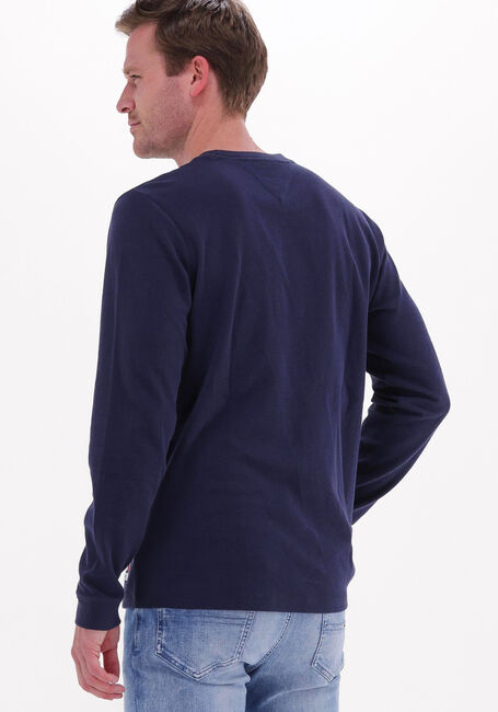 Donkerblauwe TOMMY JEANS Trui TJM WAFFLE SNIT CREW - large