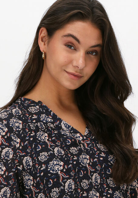 Zwarte BY-BAR Midi jurk JULIA NIGHT FLOWER DRESS - large