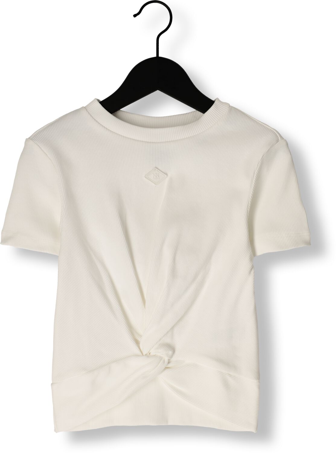 NIK & NIK Meisjes Tops & T-shirts Knot Rib T-shirt Wit
