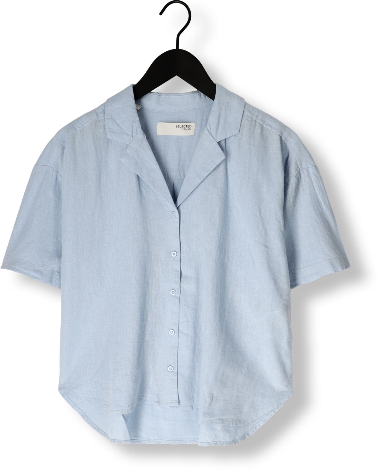 SELECTED FEMME Dames Blouses Slfluisa 2 4 Revers Shirt B Lichtblauw