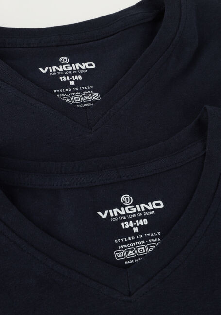 Donkerblauwe VINGINO T-shirt BOYS T-SHIRT V-NECK (2-PACK) - large